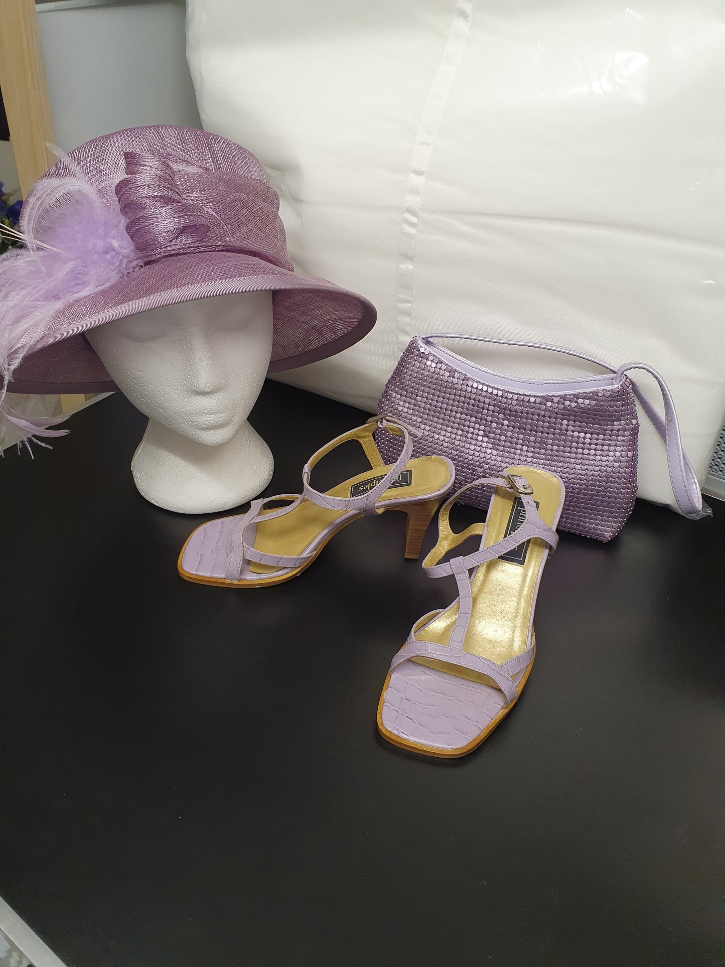 Shoes size 4 & bag