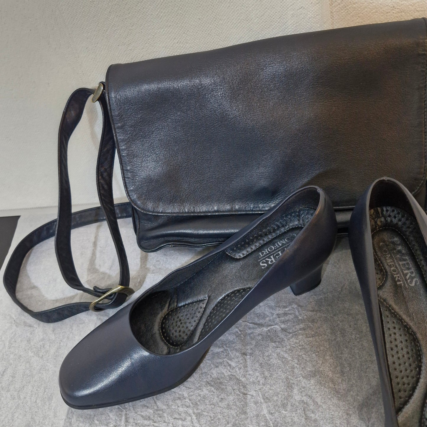 Shoes size 4 & bag