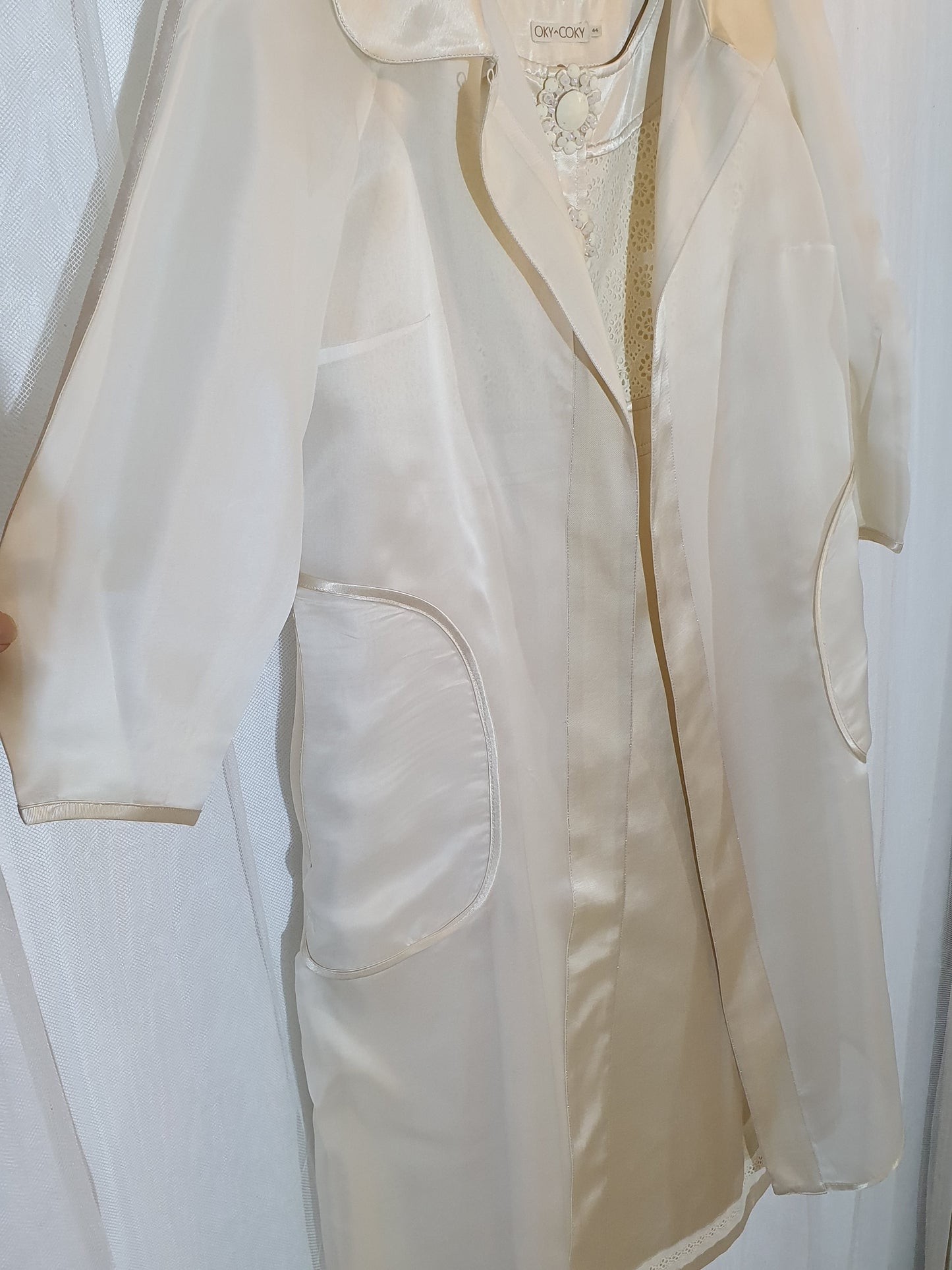 Size 12  Beige&goldish dress with jacket