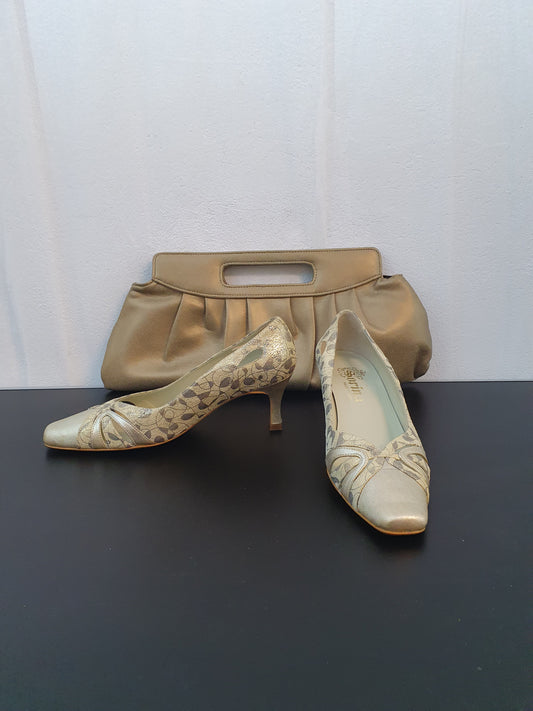 Shoes size 4 & bag