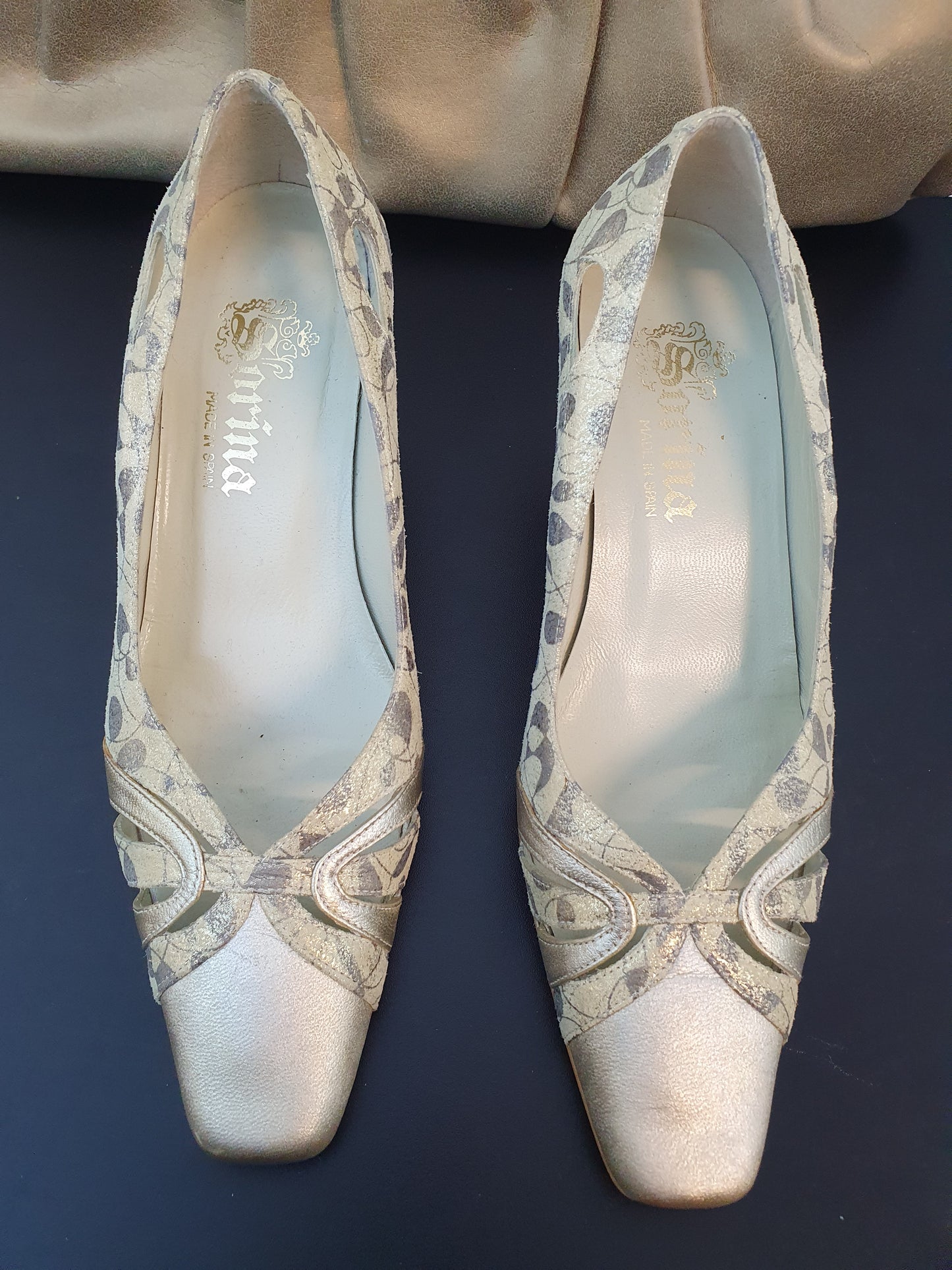 Shoes size 4 & bag