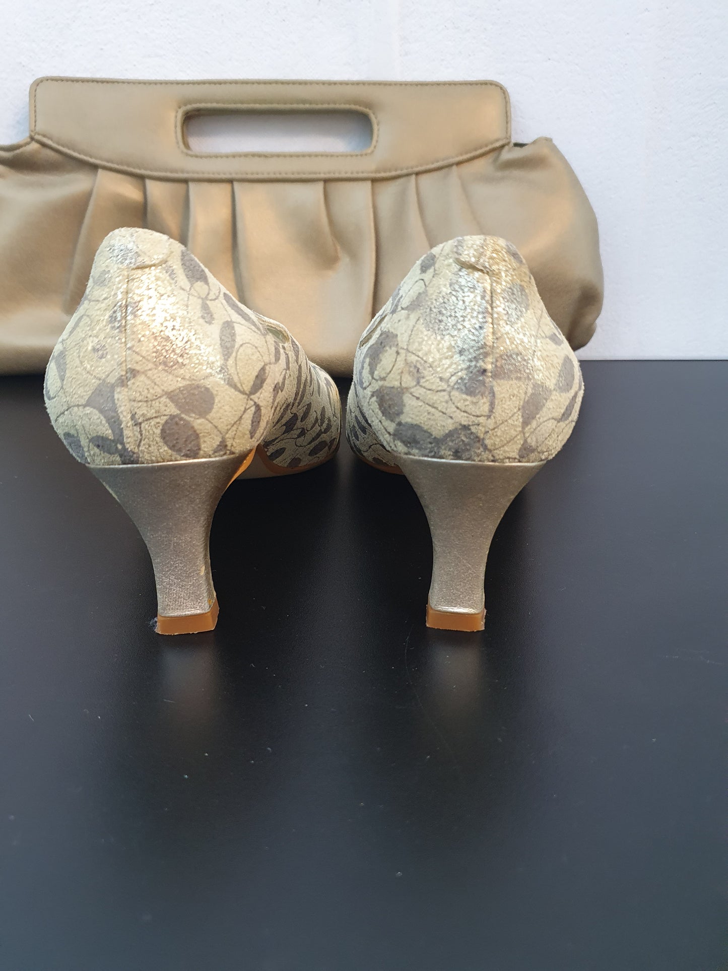 Shoes size 4 & bag