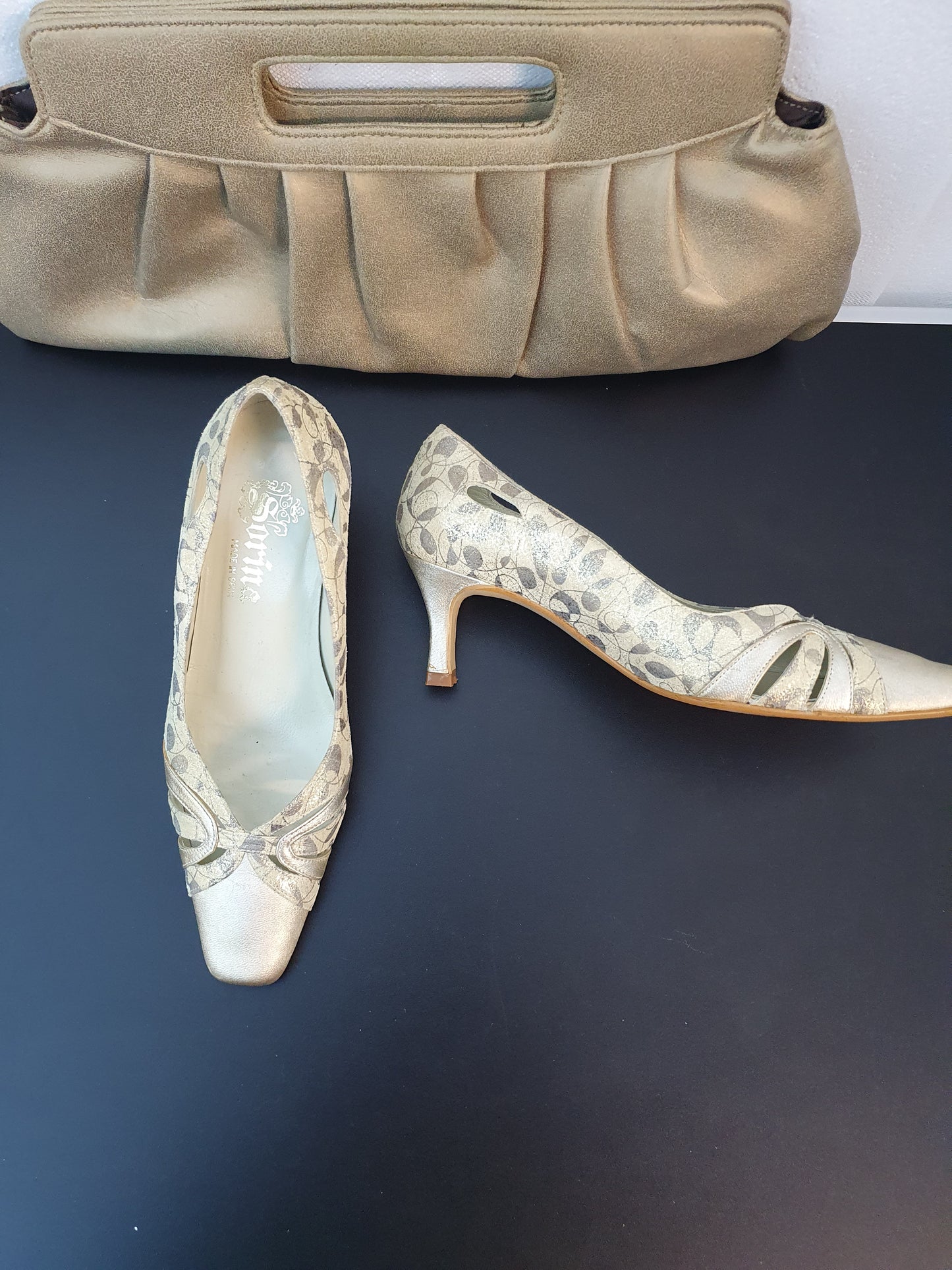 Shoes size 4 & bag