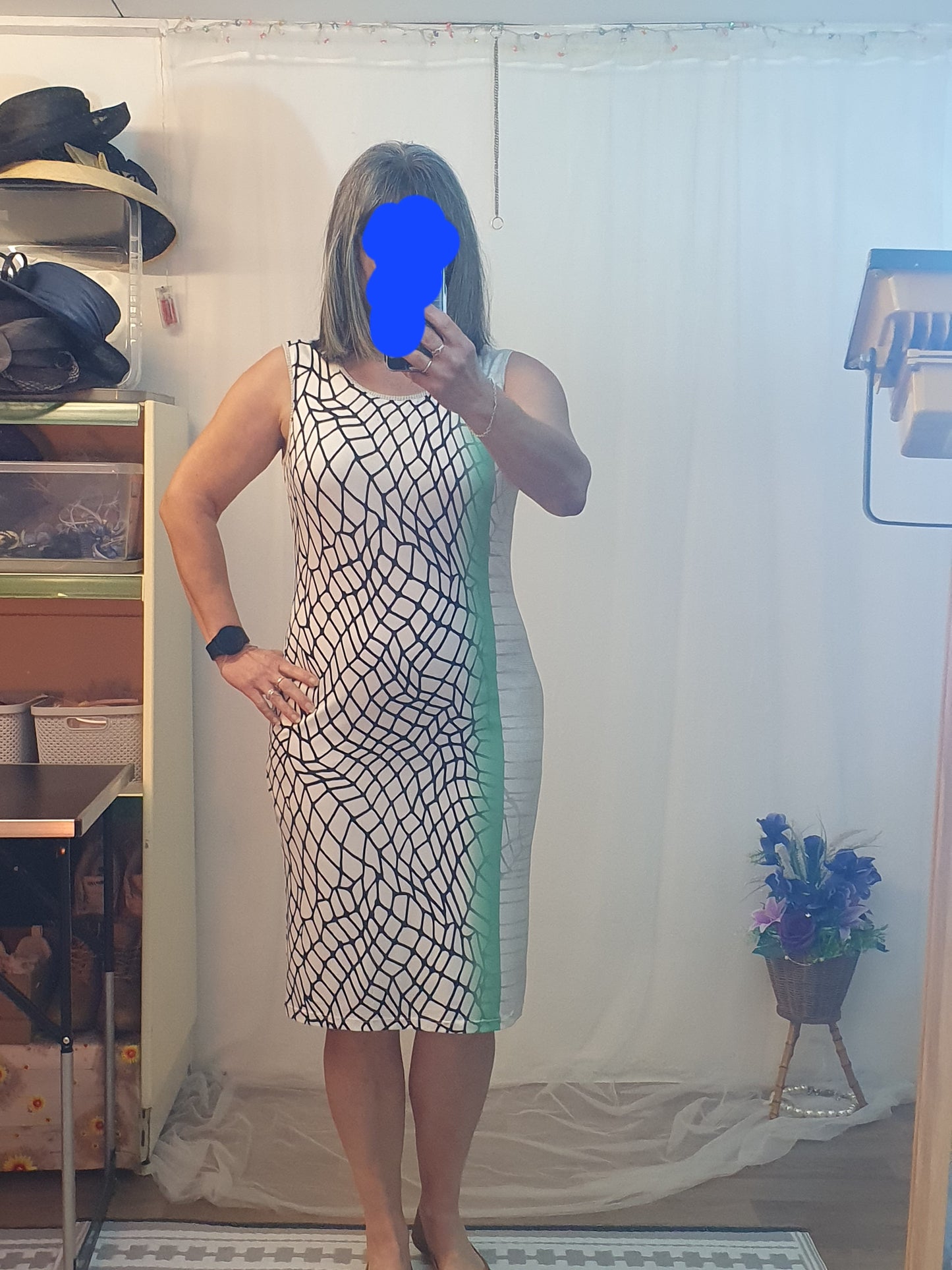 Size 14 sleeveless dress with cape