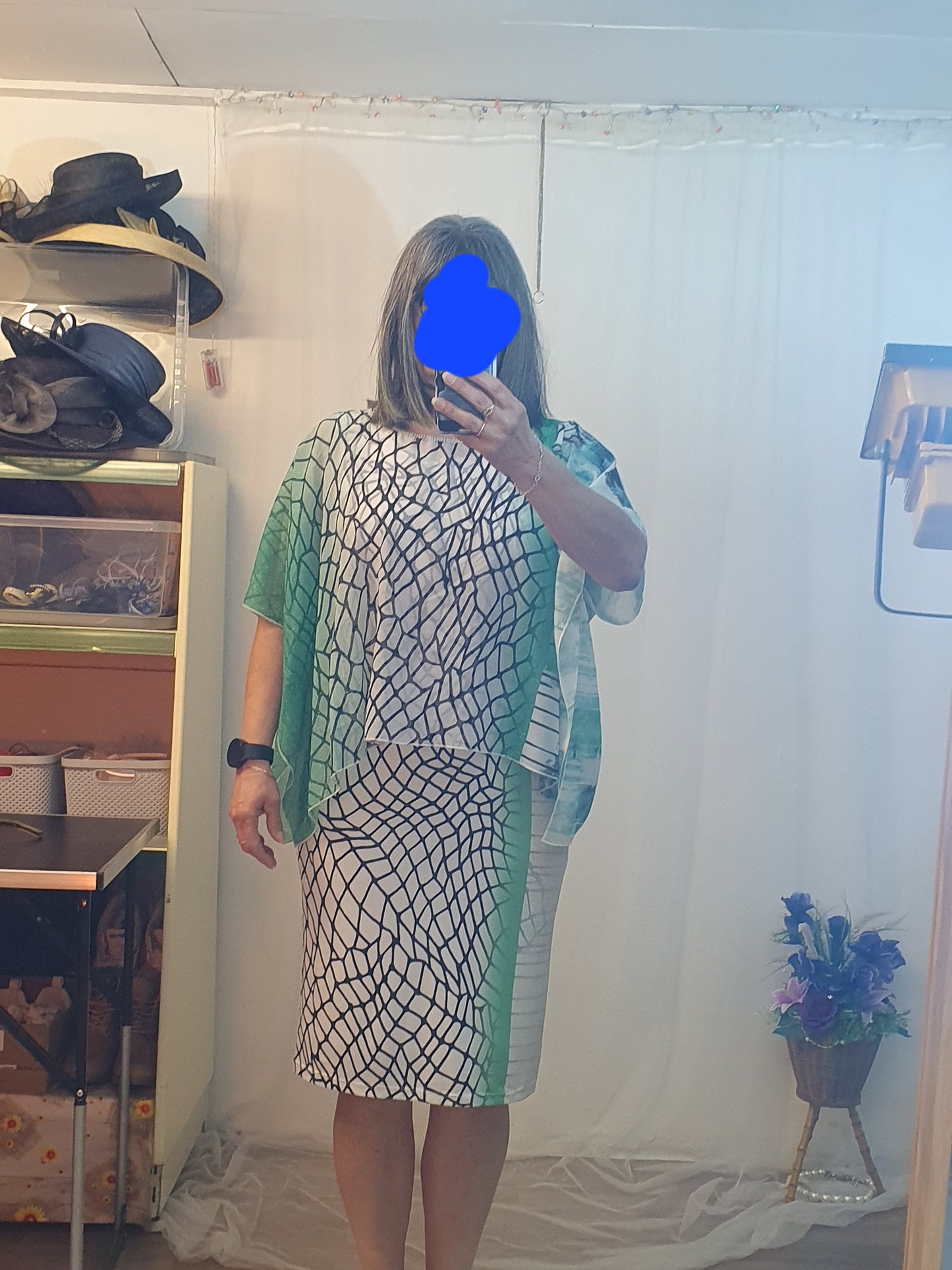 Size 14 sleeveless dress with cape