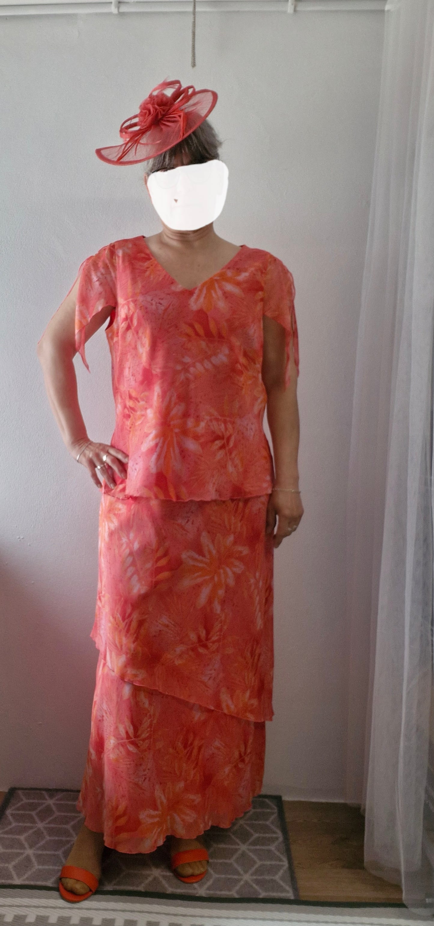Size 20 top&skirt&scarf