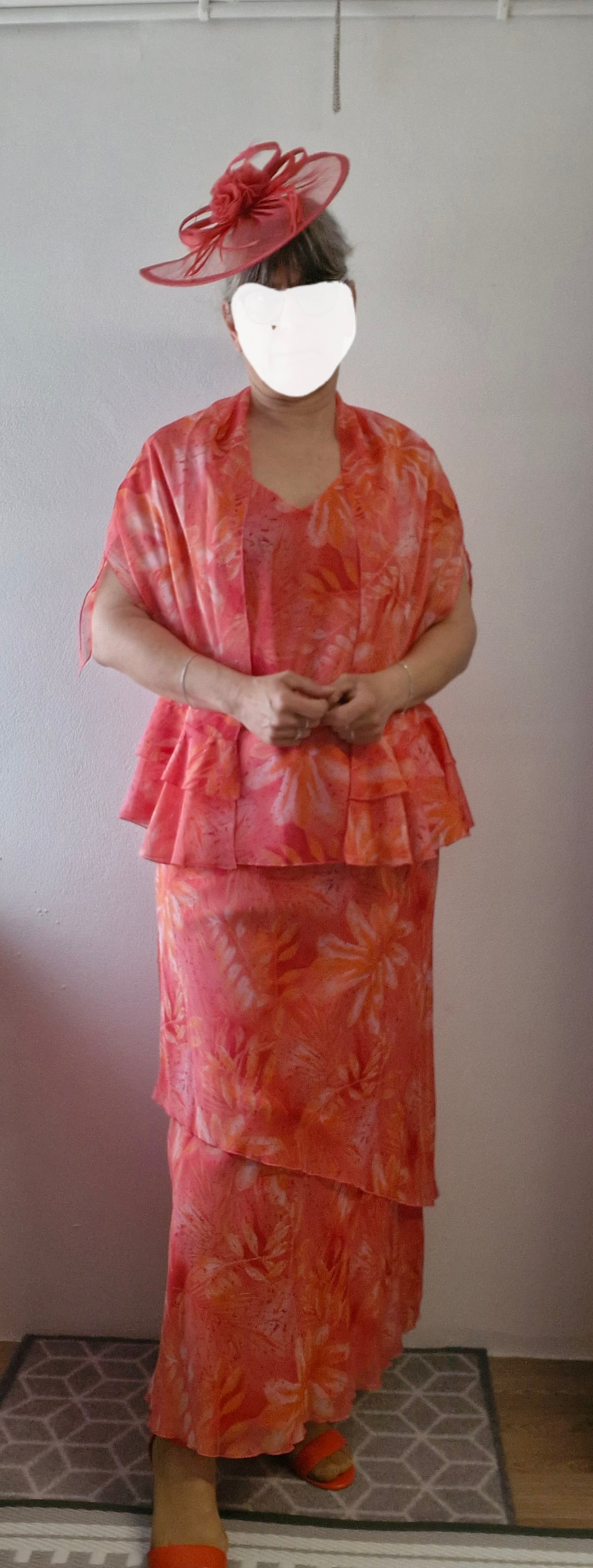 Size 20 top&skirt&scarf