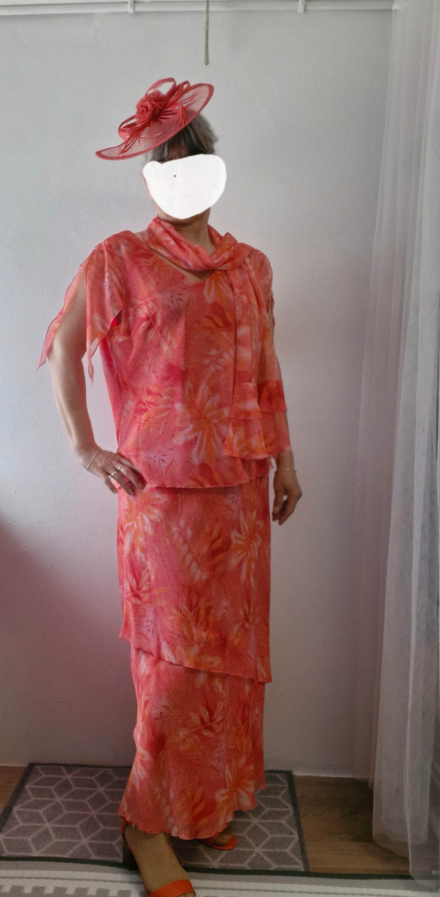 Size 20 top&skirt&scarf