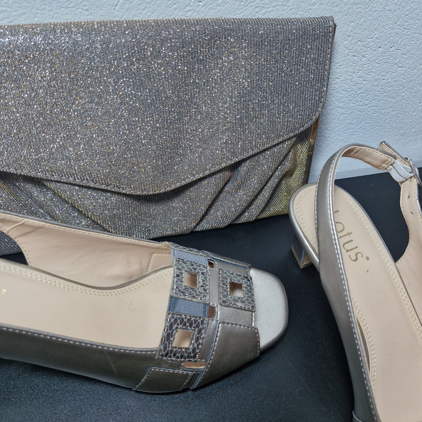 Shoes size 5 & bag