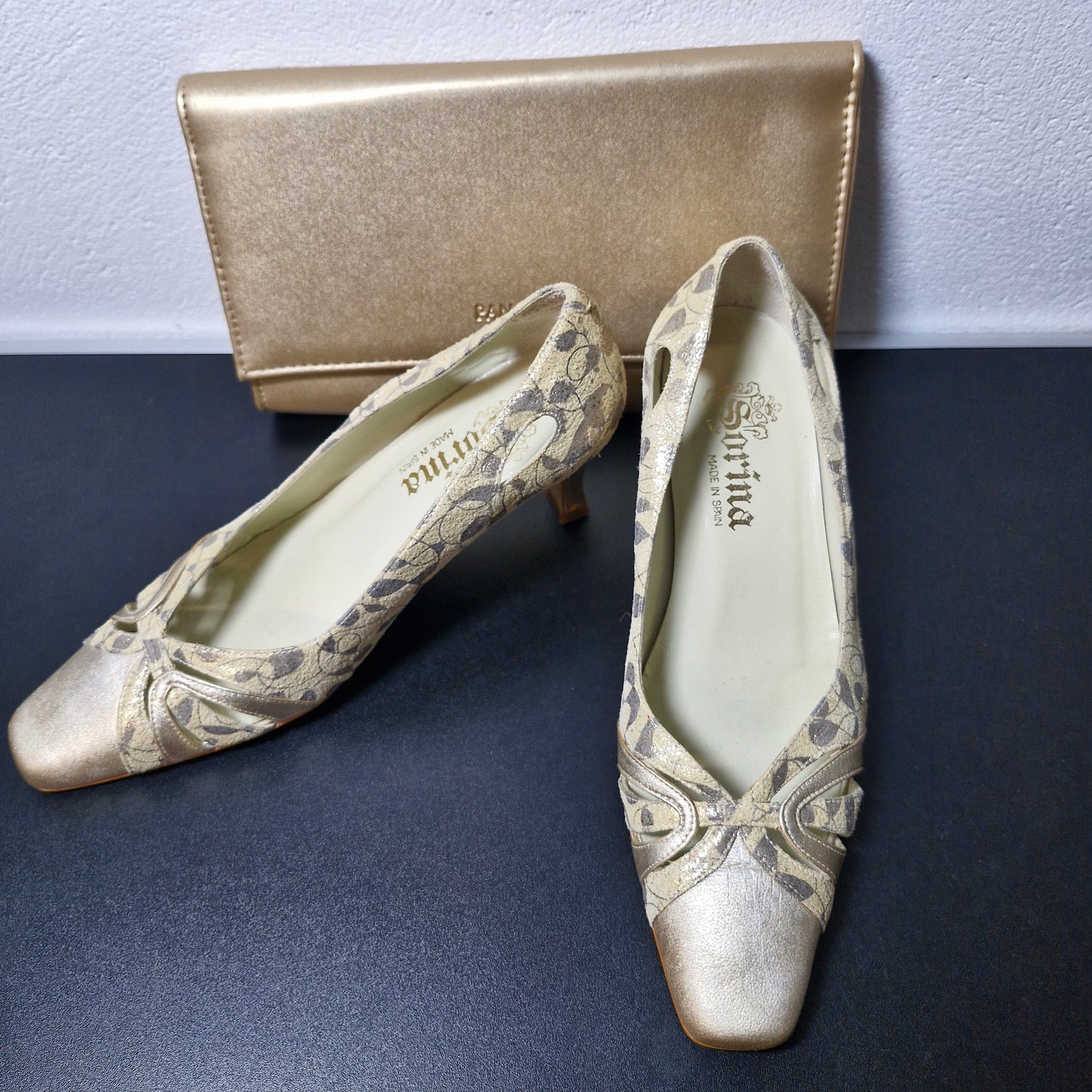 Shoes size 4 & bag