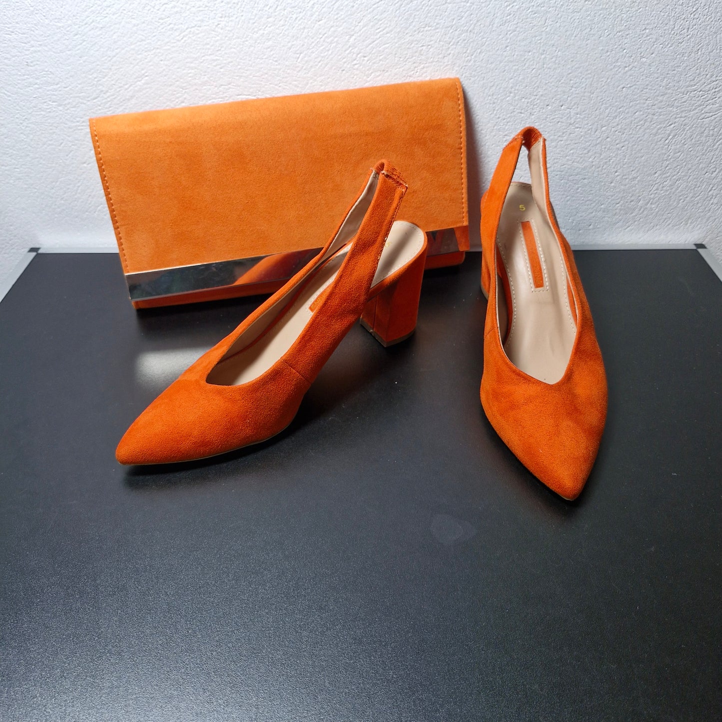 Shoes size 5 & bag