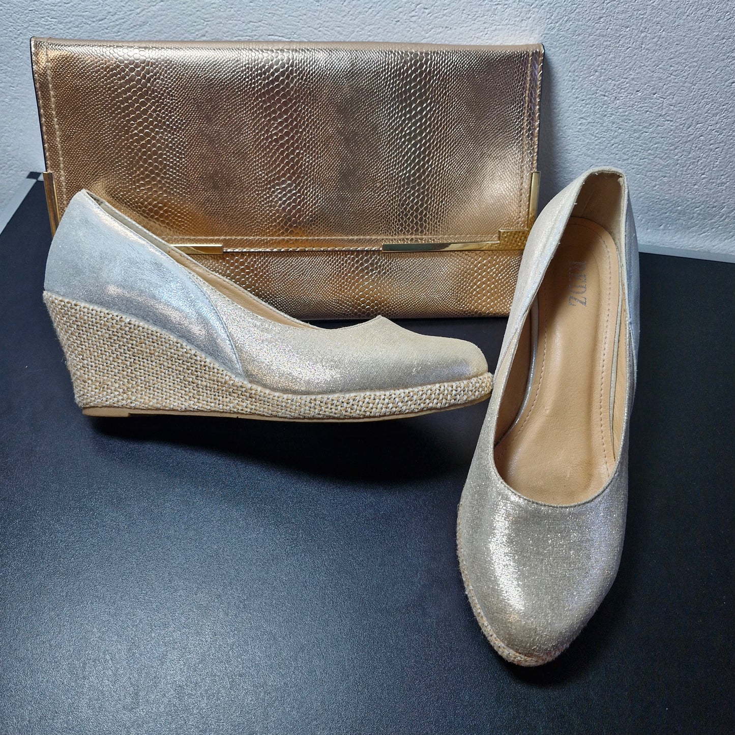 Shoes size 8 & bag