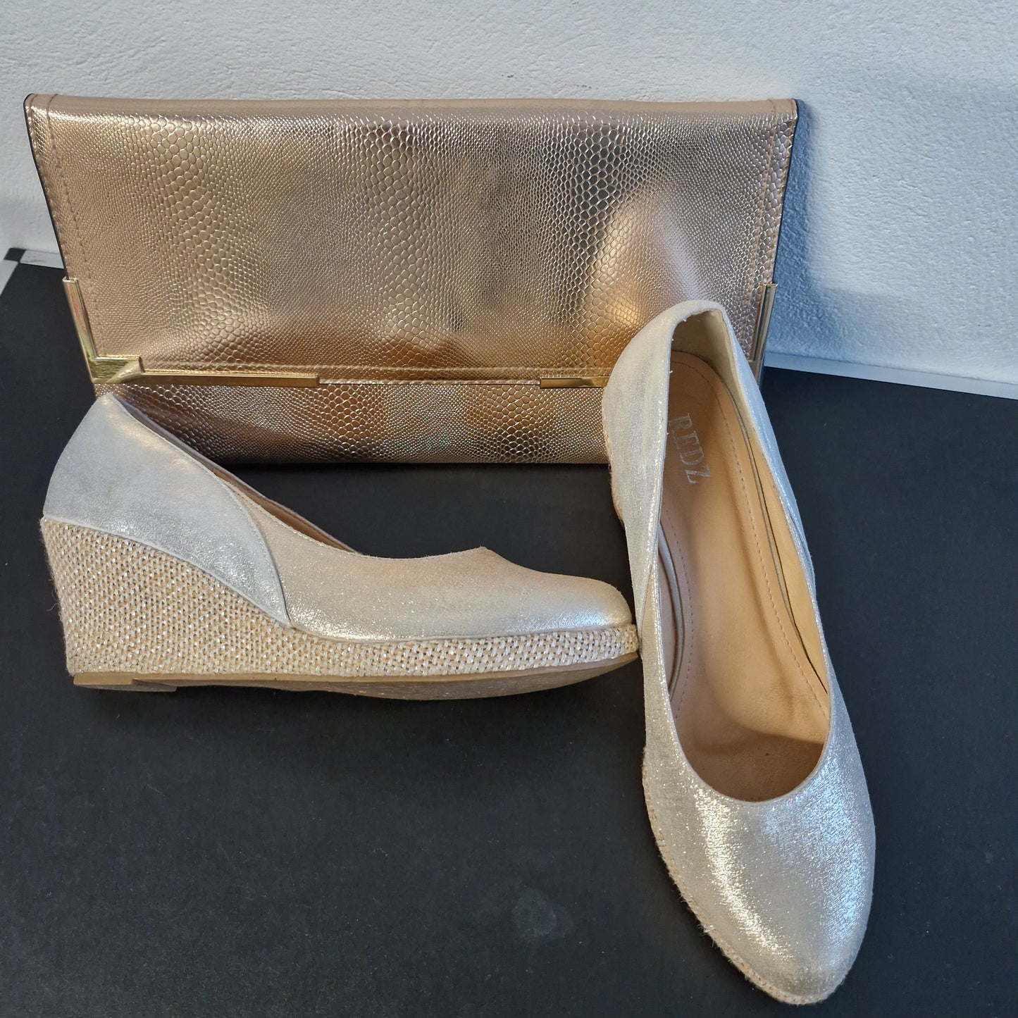 Shoes size 8 & bag