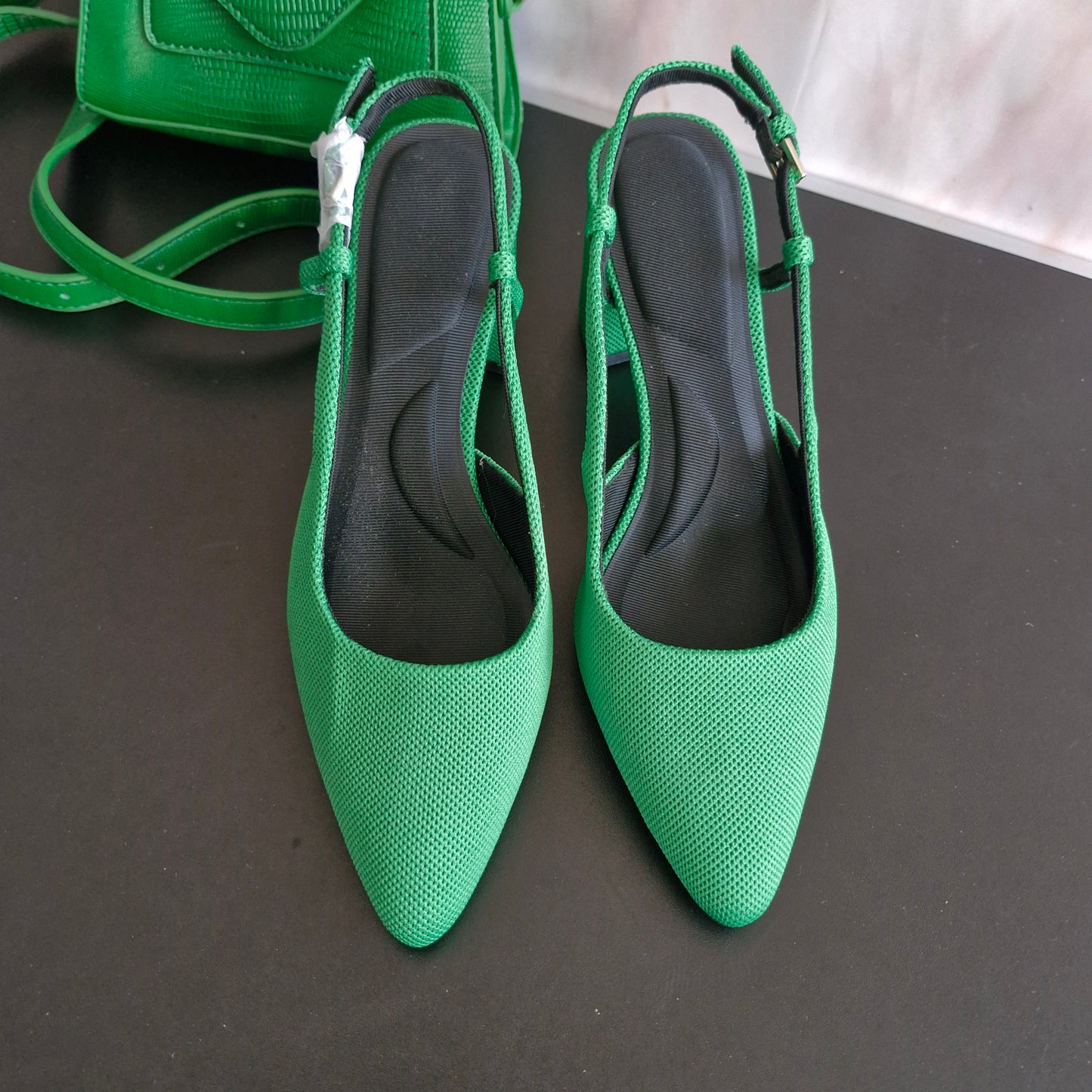Shoes size 7 and bag