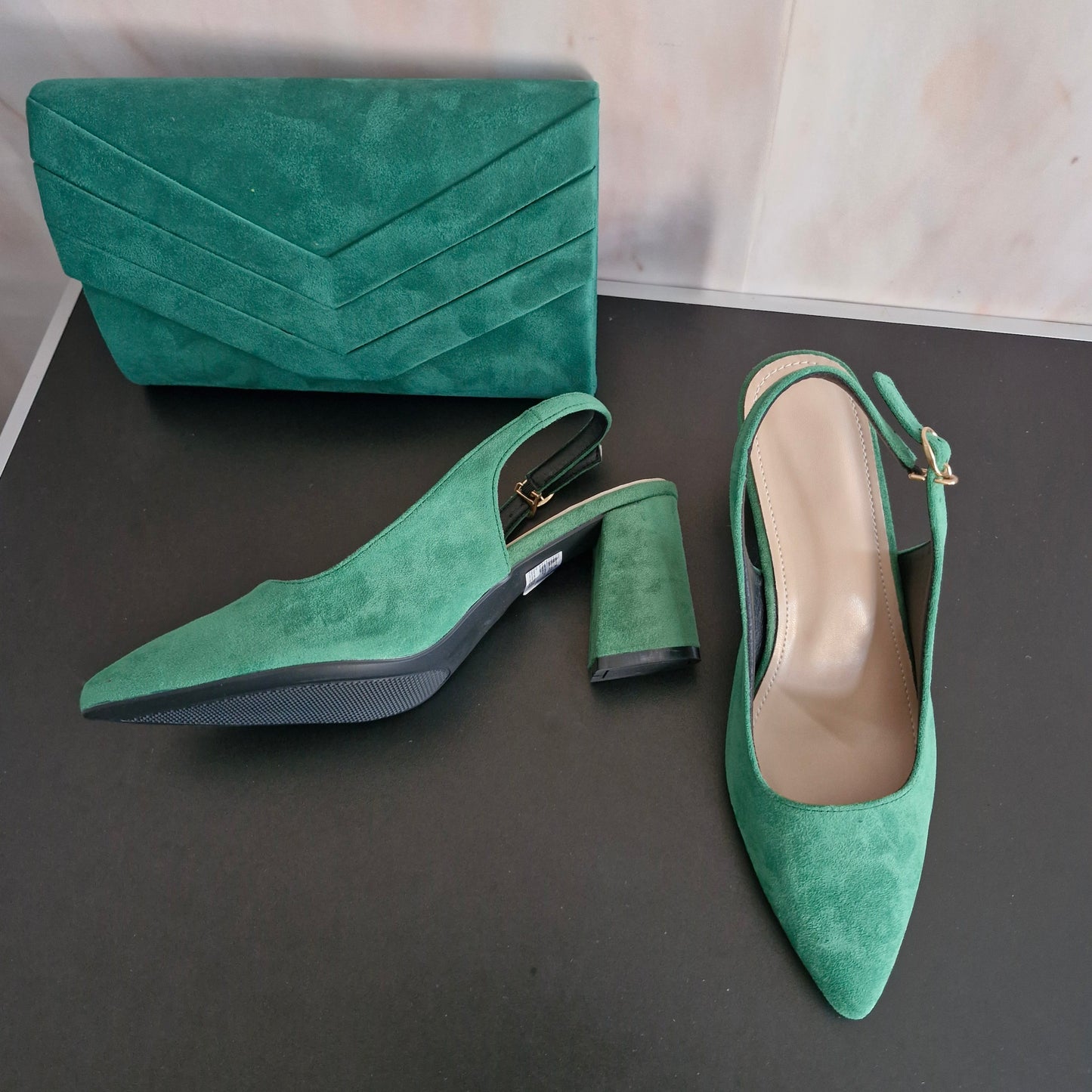 Shoes size 7 and bag