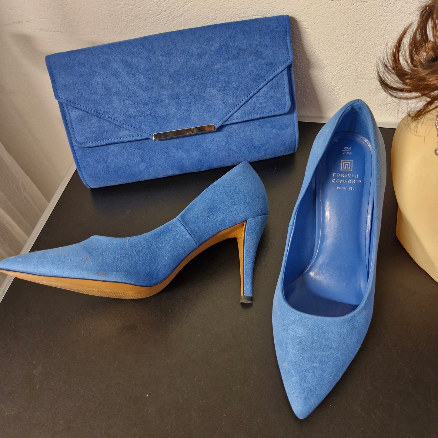 Shoes size 6 and bag